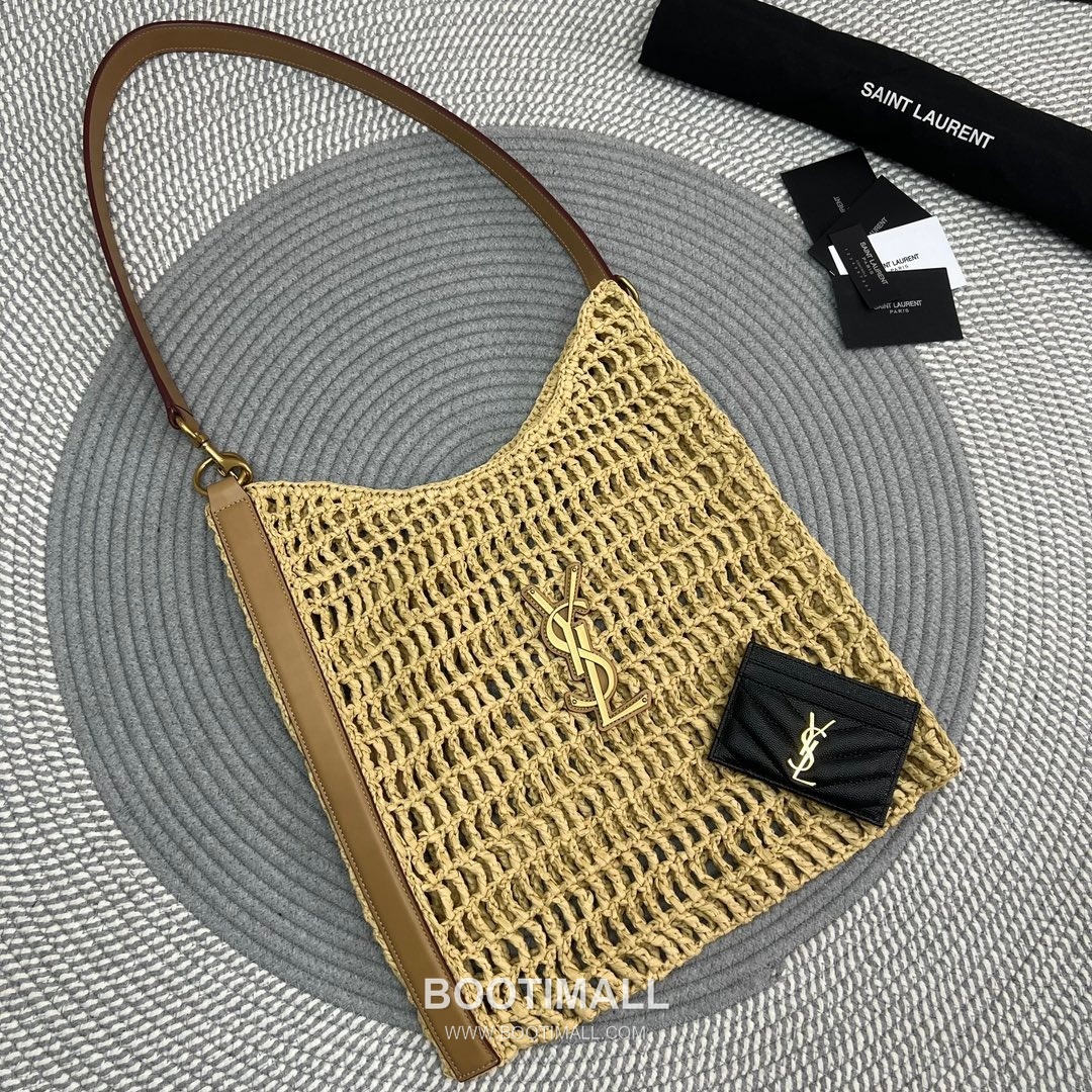 Saint Laurent Oxalis Raffia Woven Shoulder Bag 781289 생로랑 옥살리스 라피아 위븐 숄더백 40cm 17