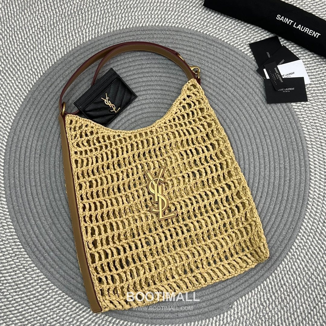 Saint Laurent Oxalis Raffia Woven Shoulder Bag 781289 생로랑 옥살리스 라피아 위븐 숄더백 40cm 18