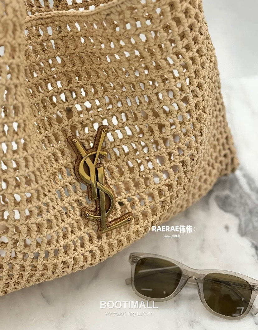 Saint Laurent Oxalis Raffia Woven Shoulder Bag 781289 생로랑 옥살리스 라피아 위븐 숄더백 40cm 20