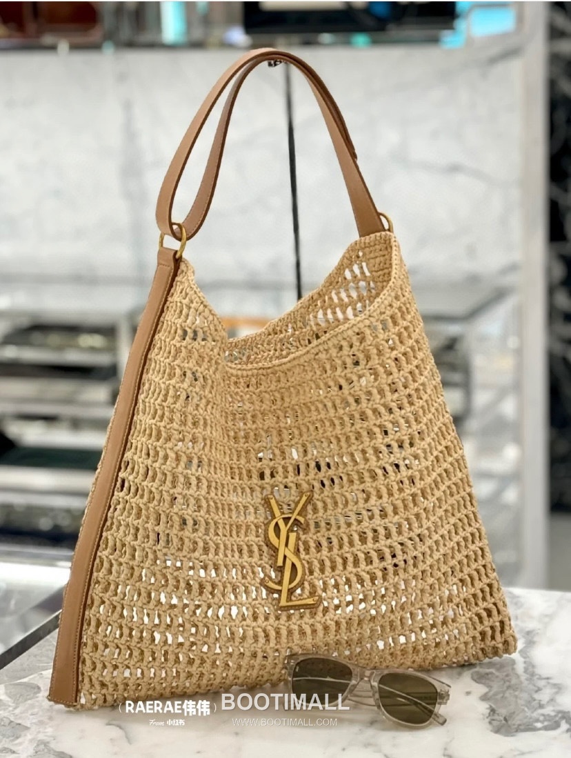 Saint Laurent Oxalis Raffia Woven Shoulder Bag 781289 생로랑 옥살리스 라피아 위븐 숄더백 40cm 21