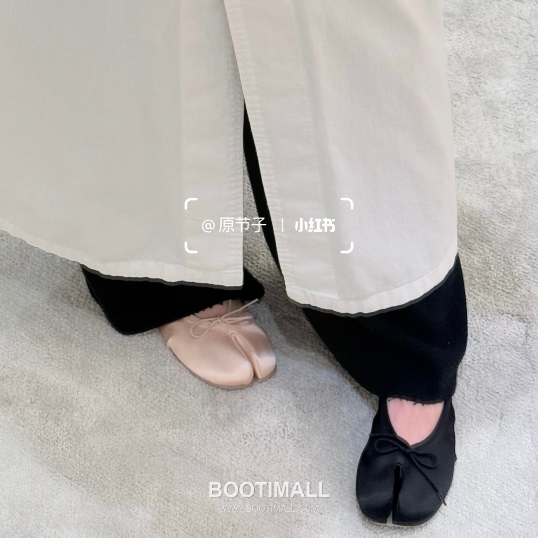 Maison Margiela MM6 Tabi Silk Leather Split Toe Ballet Flats 메종 마르지엘라 MM6 타비 실크 레더 스플릿토 발레 플랫 슈즈 7