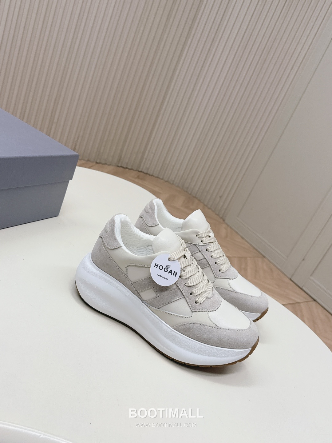 HOGAN Interactive Leather Chunky Sole Runner Sneakers 호간 인터랙티브 레더 청키솔 러너 스니커즈 2