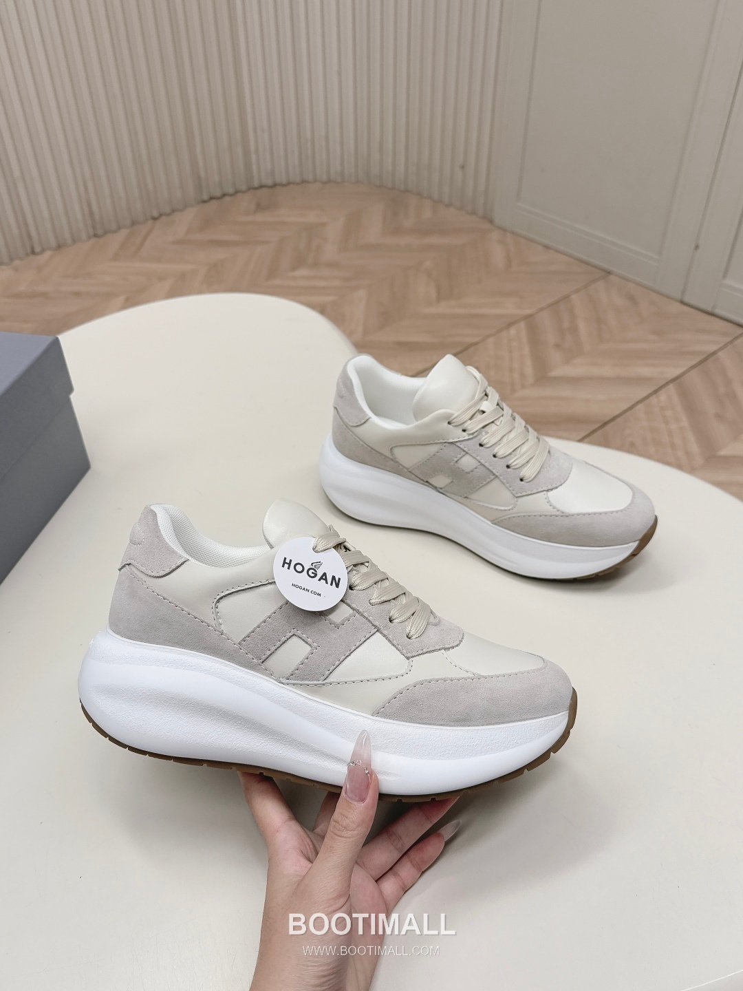 HOGAN Interactive Leather Chunky Sole Runner Sneakers 호간 인터랙티브 레더 청키솔 러너 스니커즈 6