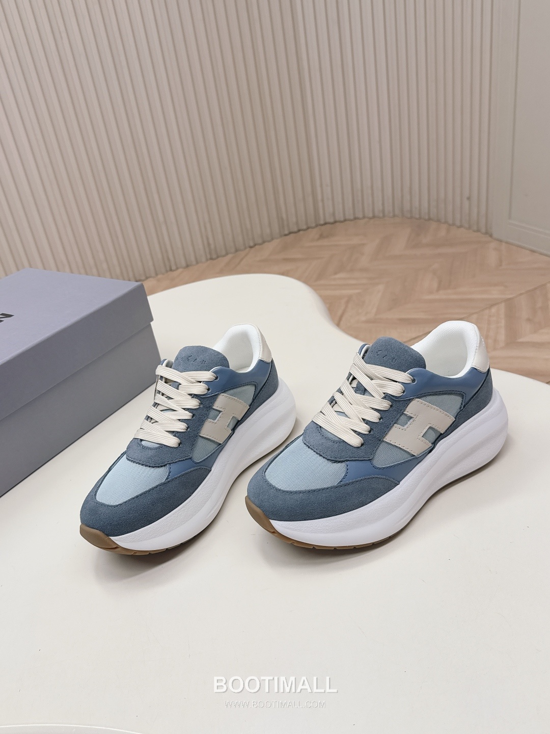 HOGAN Interactive Leather Chunky Sole Runner Sneakers 호간 인터랙티브 레더 청키솔 러너 스니커즈 6