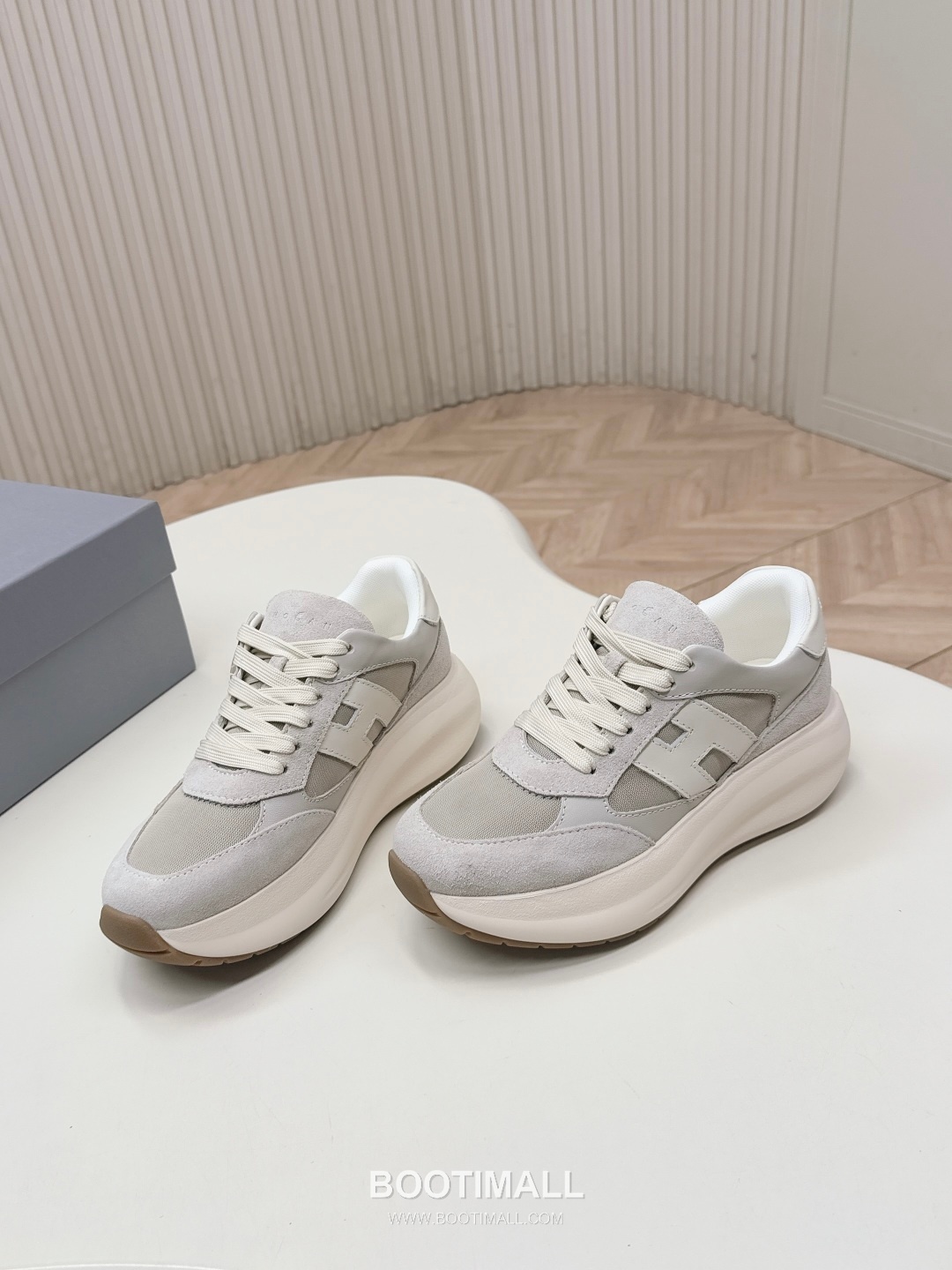 HOGAN Interactive Leather Chunky Sole Runner Sneakers 호간 인터랙티브 레더 청키솔 러너 스니커즈 4