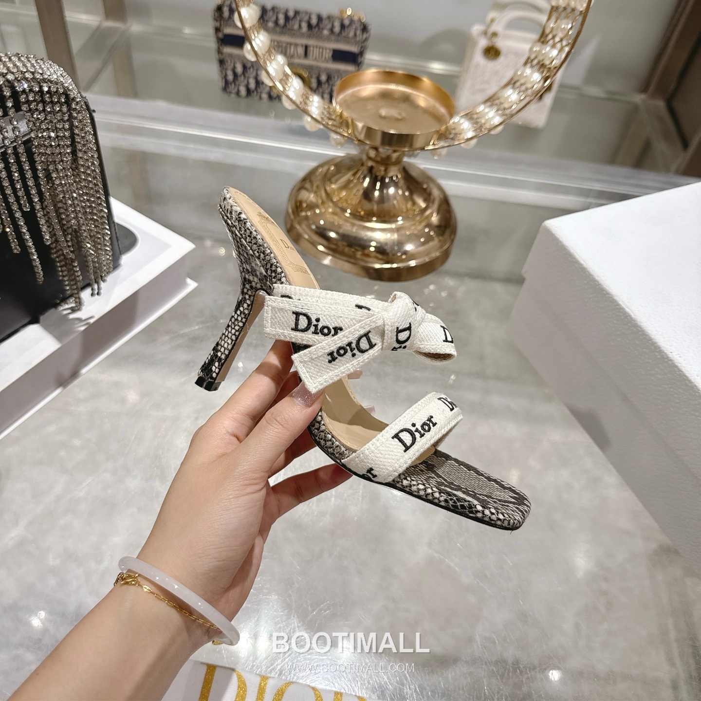 Dior J'Adior Embroidered Fabric Open Toe Heeled Sandals 디올 자디올 자수 패브릭 오픈토 힐 샌들 5