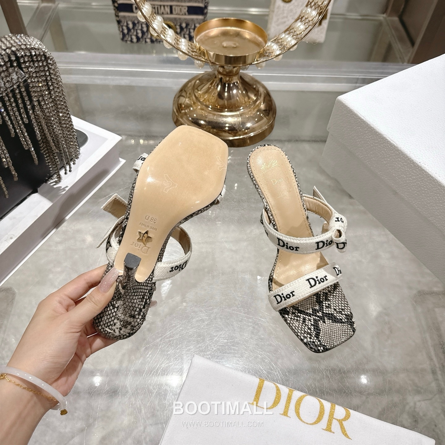 Dior J'Adior Embroidered Fabric Open Toe Heeled Sandals 디올 자디올 자수 패브릭 오픈토 힐 샌들 9