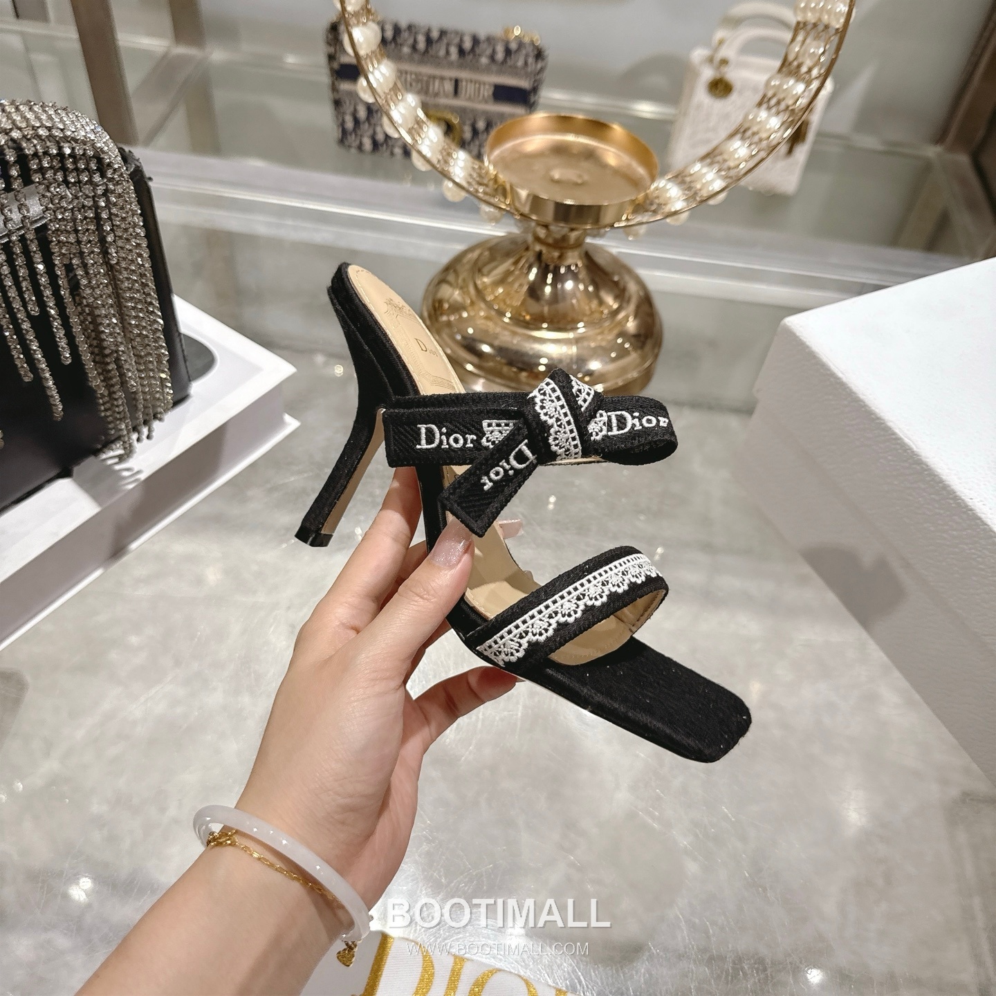 Dior J'Adior Embroidered Fabric Open Toe Heeled Sandals 디올 자디올 자수 패브릭 오픈토 힐 샌들 5