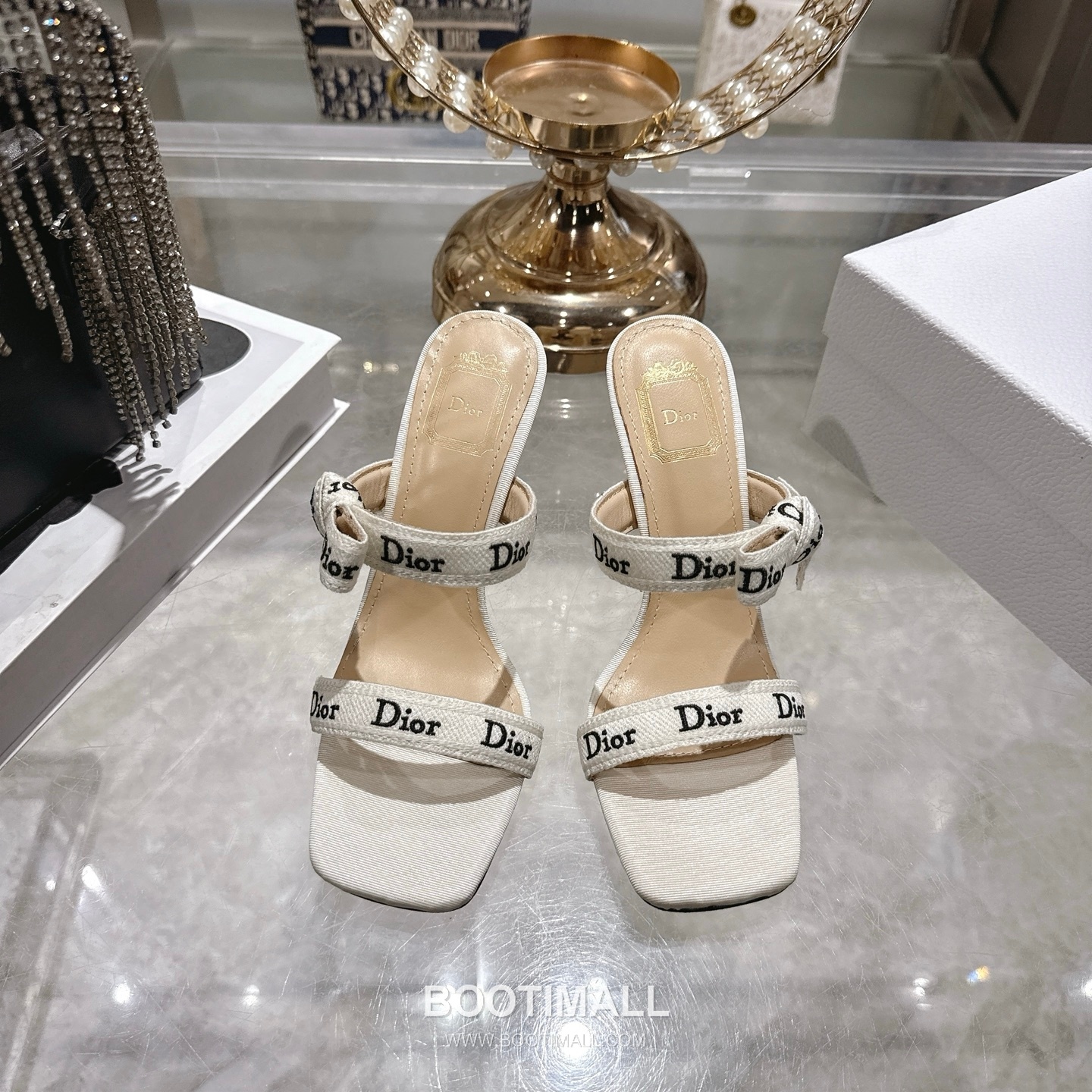 Dior J'Adior Embroidered Fabric Open Toe Heeled Sandals 디올 자디올 자수 패브릭 오픈토 힐 샌들 1