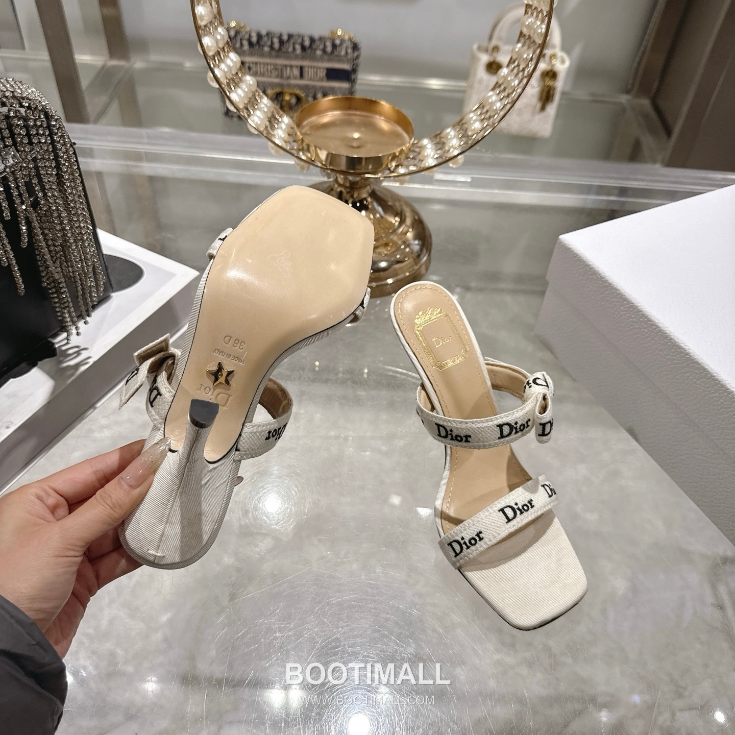 Dior J'Adior Embroidered Fabric Open Toe Heeled Sandals 디올 자디올 자수 패브릭 오픈토 힐 샌들 9