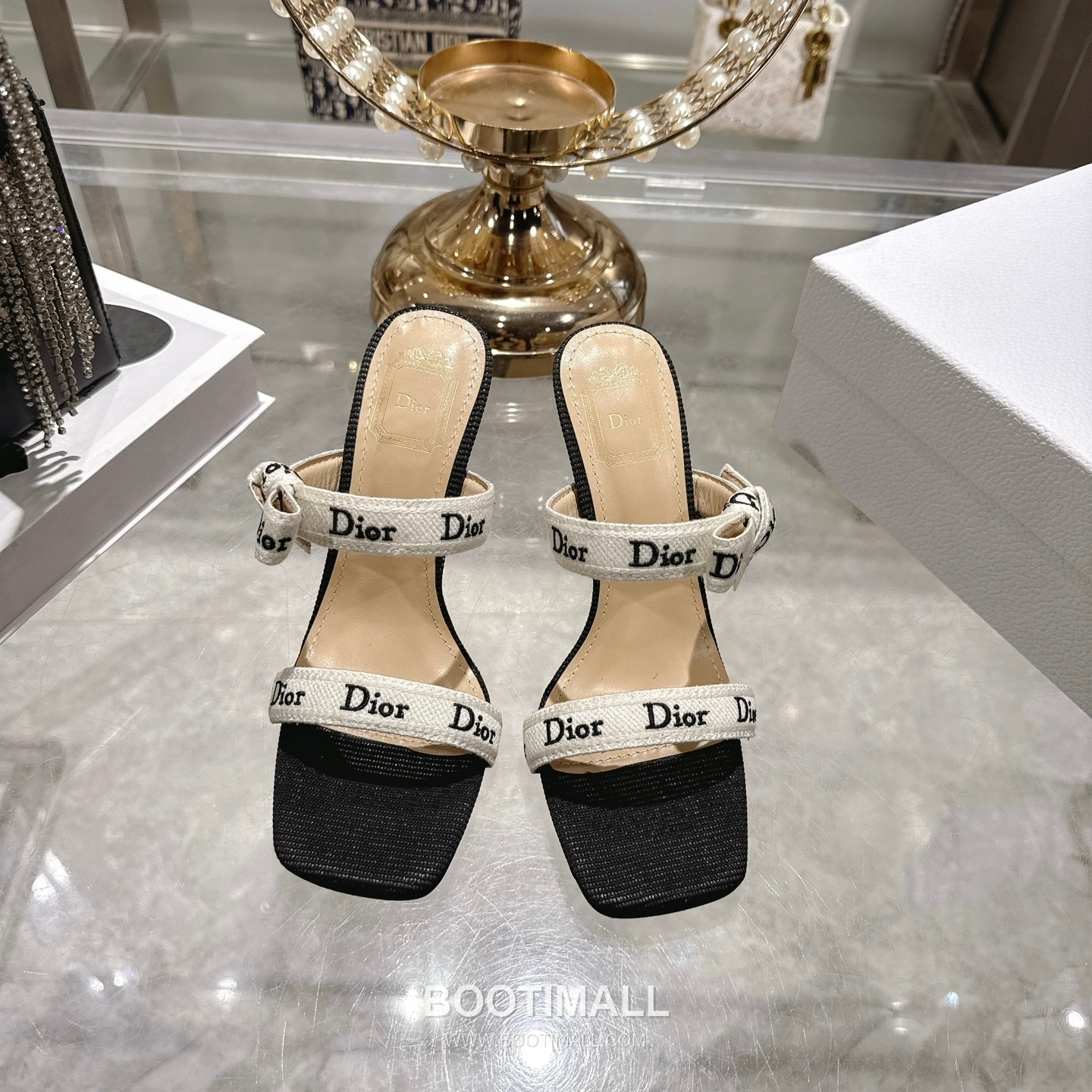 Dior J'Adior Embroidered Fabric Open Toe Heeled Sandals 디올 자디올 자수 패브릭 오픈토 힐 샌들 1