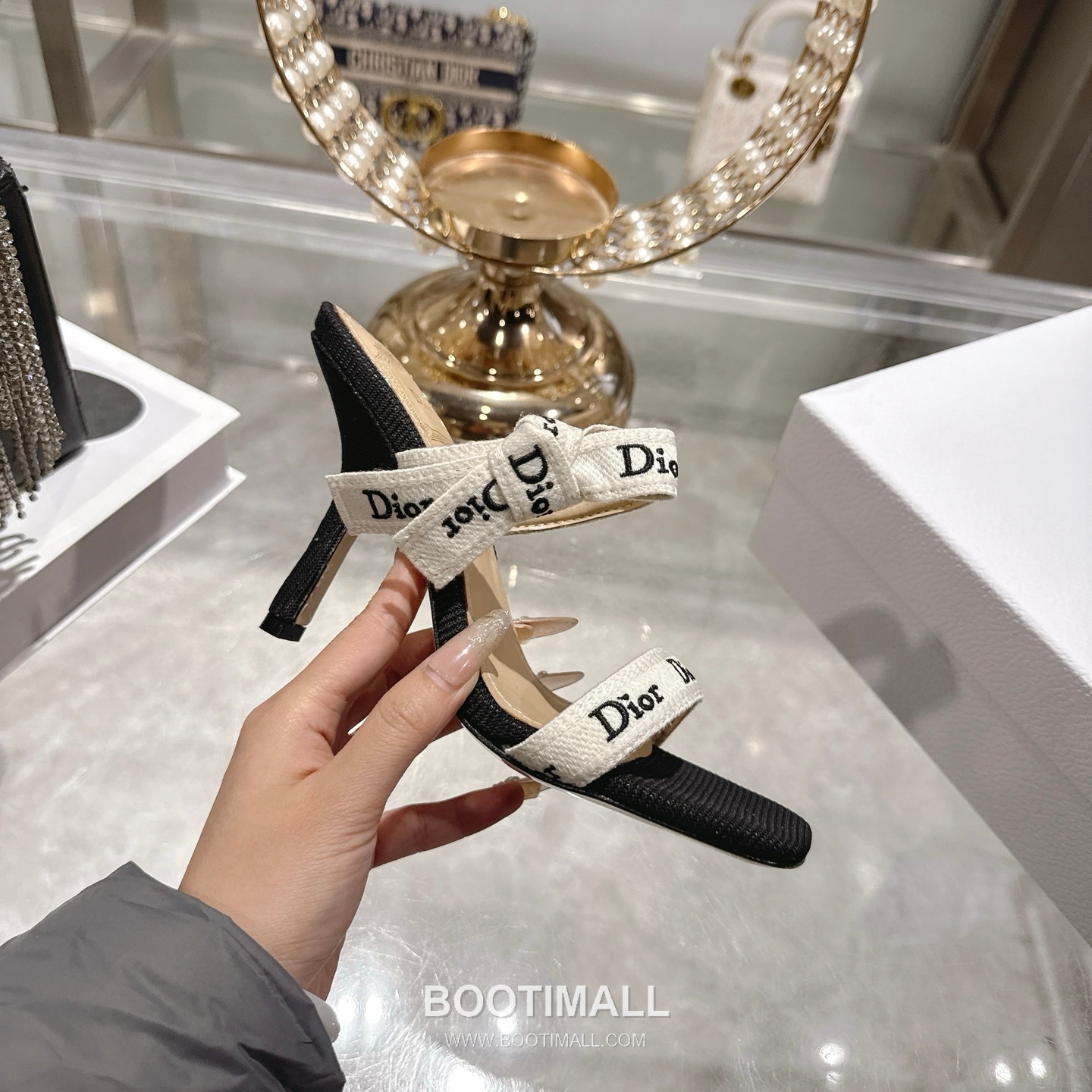 Dior J'Adior Embroidered Fabric Open Toe Heeled Sandals 디올 자디올 자수 패브릭 오픈토 힐 샌들 5