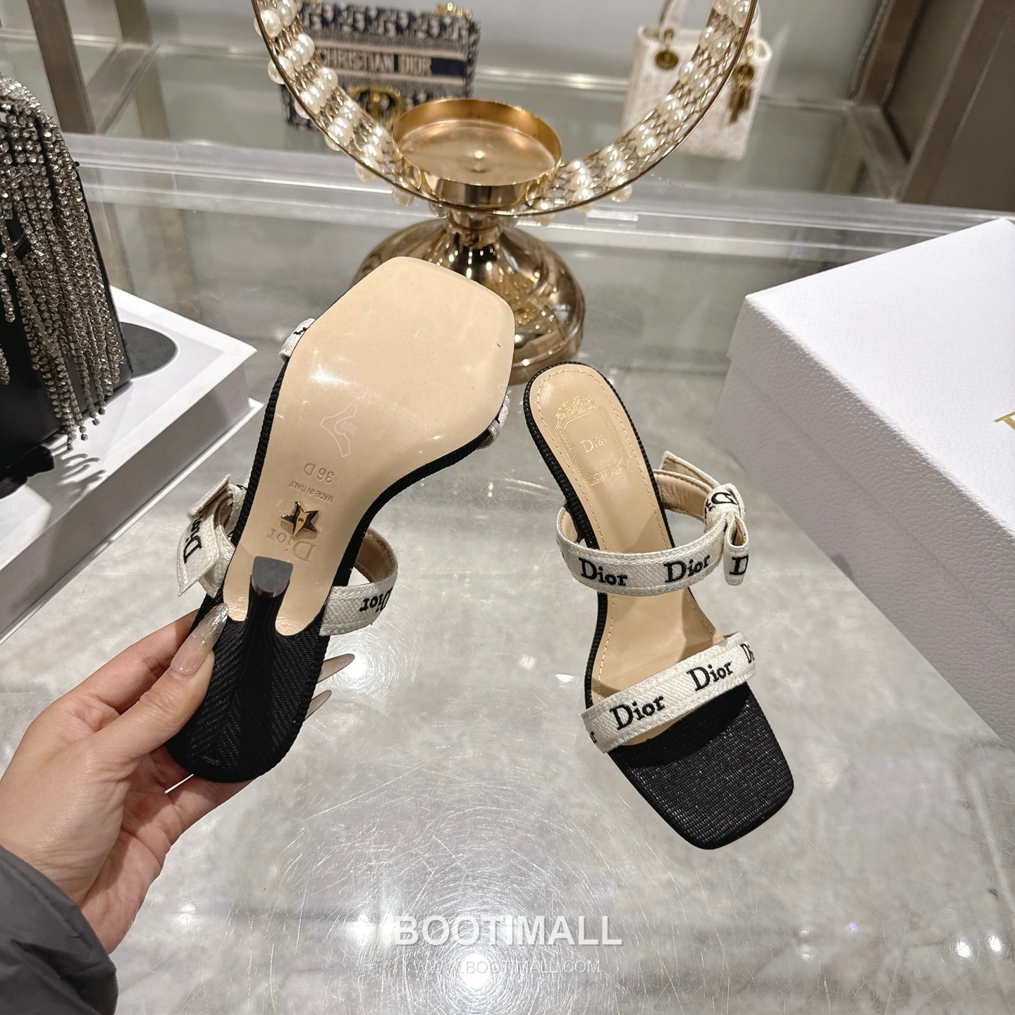 Dior J'Adior Embroidered Fabric Open Toe Heeled Sandals 디올 자디올 자수 패브릭 오픈토 힐 샌들 9