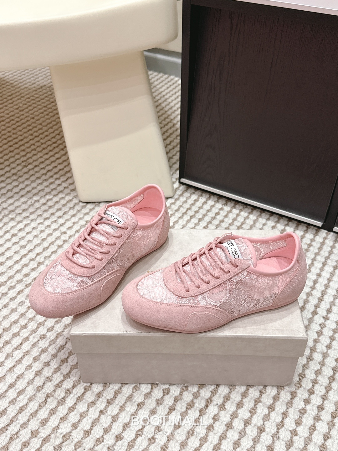 Jimmy Choo Diamond Leather Lace Chunky Sole Sneakers 지미추 다이아몬드 레더 레이스 청키솔 스니커즈 2