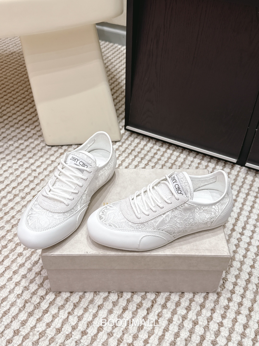 Jimmy Choo Diamond Leather Lace Chunky Sole Sneakers 지미추 다이아몬드 레더 레이스 청키솔 스니커즈 2