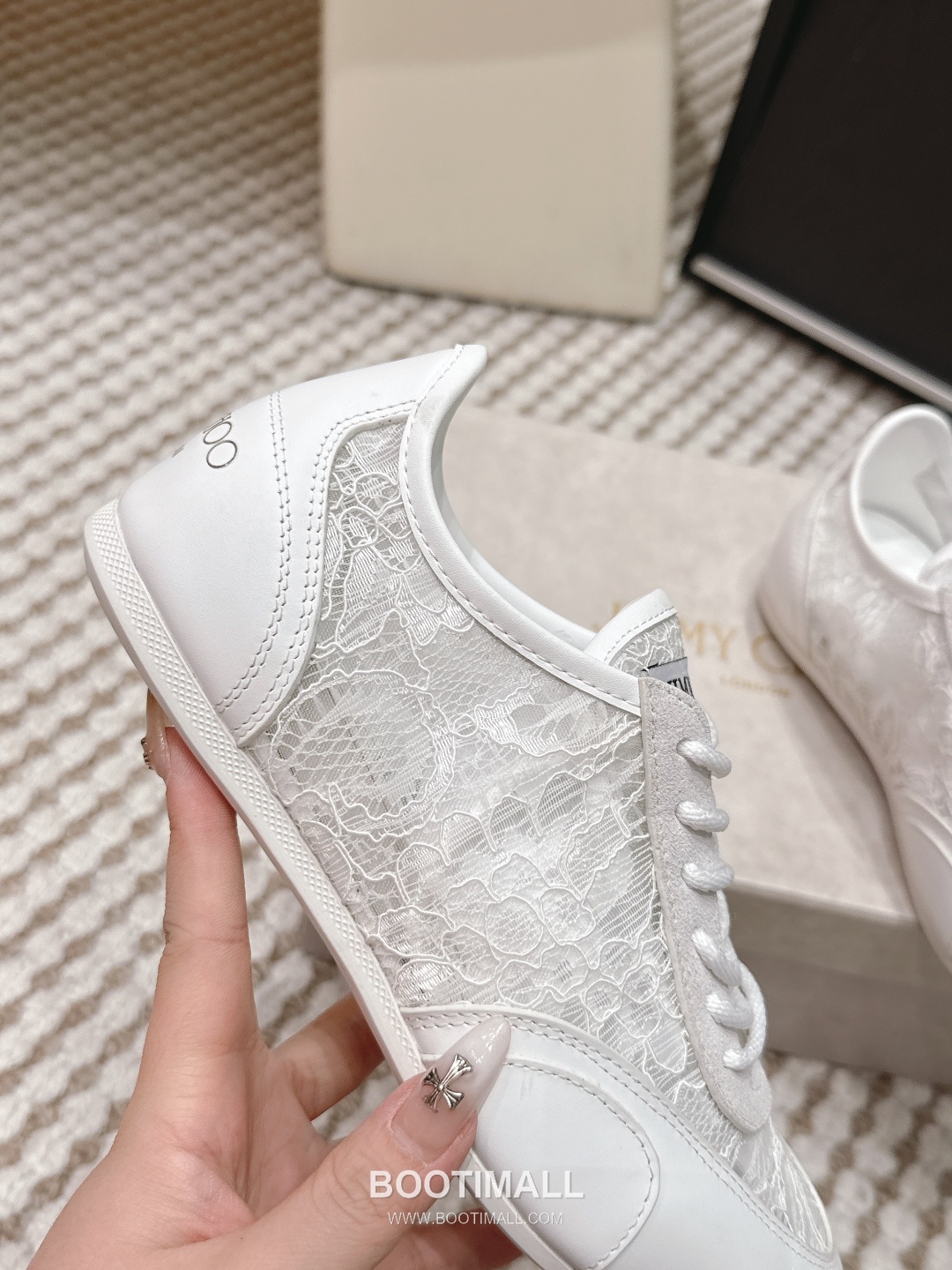 Jimmy Choo Diamond Leather Lace Chunky Sole Sneakers 지미추 다이아몬드 레더 레이스 청키솔 스니커즈 6