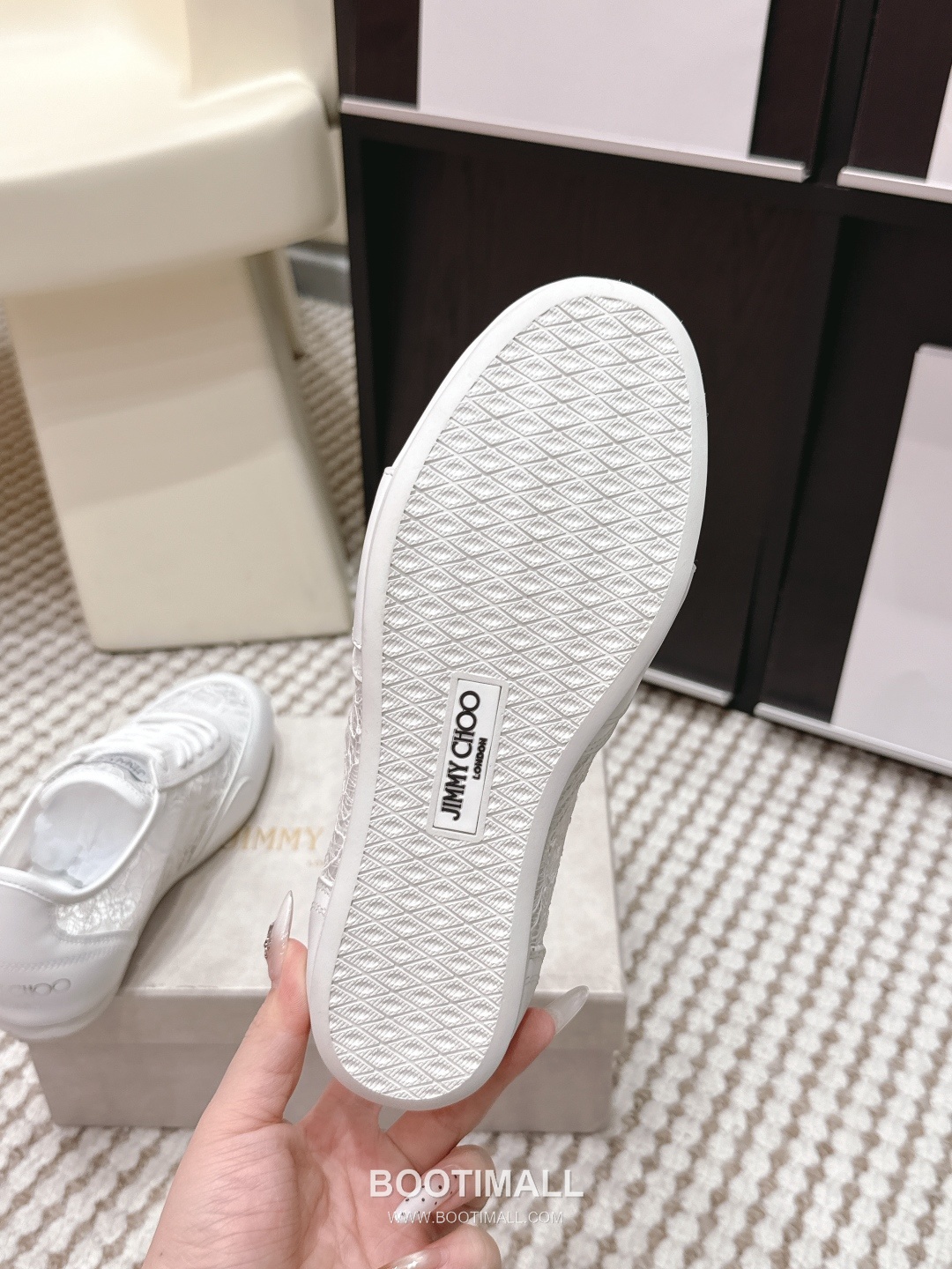 Jimmy Choo Diamond Leather Lace Chunky Sole Sneakers 지미추 다이아몬드 레더 레이스 청키솔 스니커즈 9