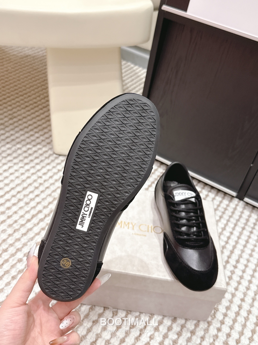 Jimmy Choo Diamond Leather Lace Chunky Sole Sneakers 지미추 다이아몬드 레더 레이스 청키솔 스니커즈 9