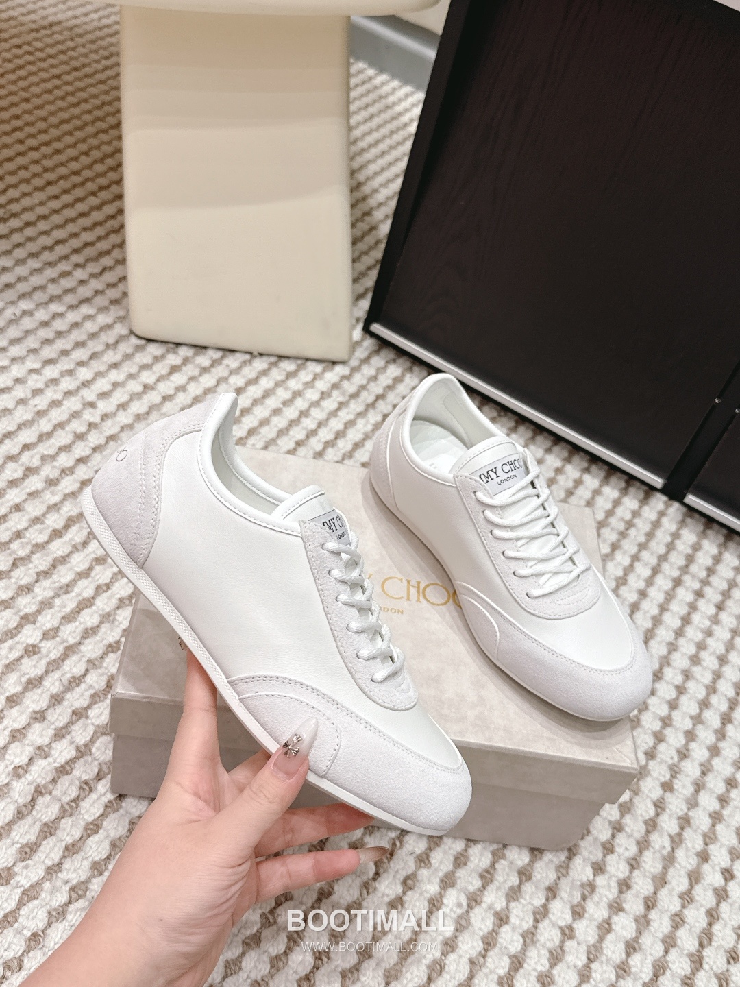 Jimmy Choo Diamond Leather Lace Chunky Sole Sneakers 지미추 다이아몬드 레더 레이스 청키솔 스니커즈 5