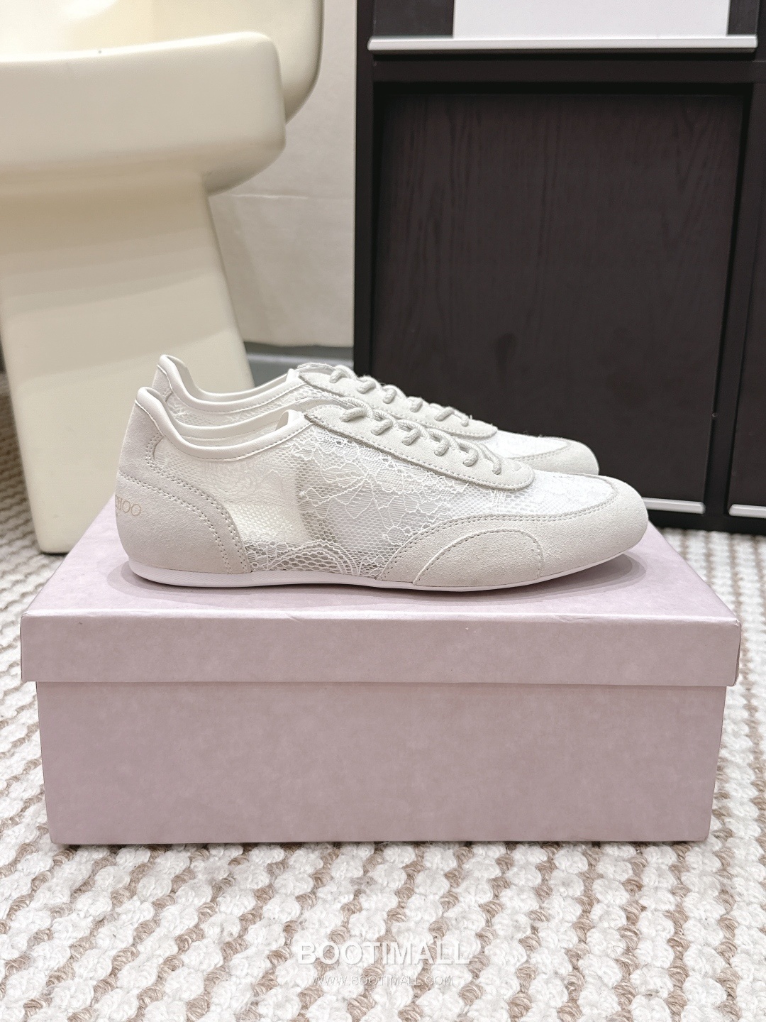 Jimmy Choo Diamond Leather Lace Chunky Sole Sneakers 지미추 다이아몬드 레더 레이스 청키솔 스니커즈 2