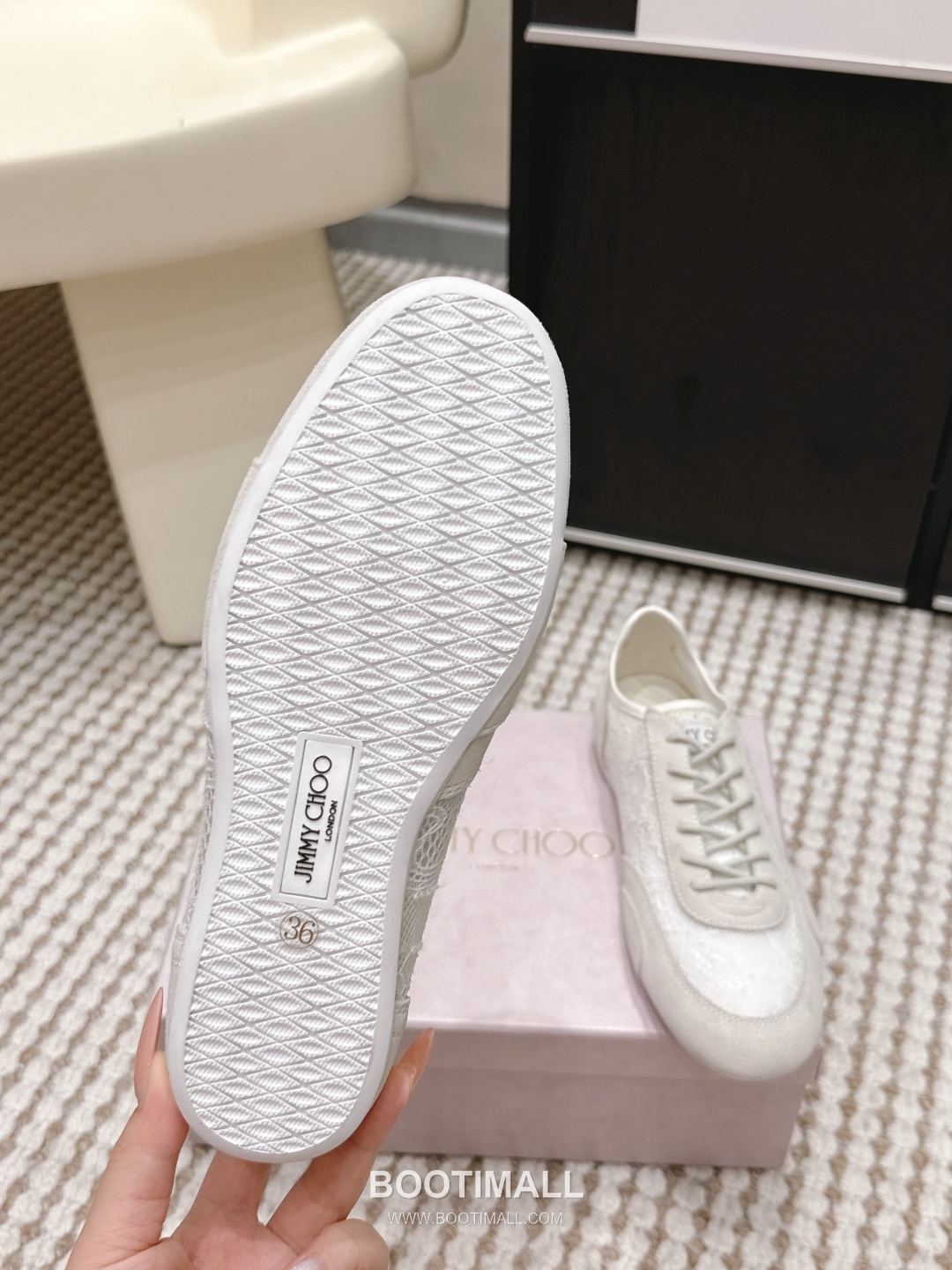 Jimmy Choo Diamond Leather Lace Chunky Sole Sneakers 지미추 다이아몬드 레더 레이스 청키솔 스니커즈 9