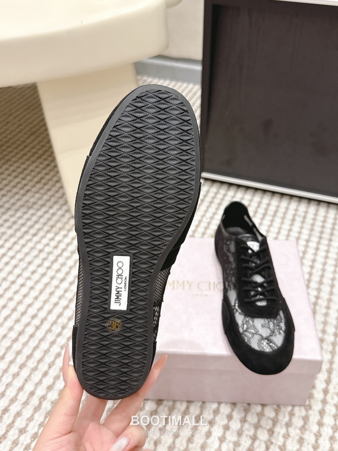 Jimmy Choo Diamond Leather Lace Chunky Sole Sneakers 지미추 다이아몬드 레더 레이스 청키솔 스니커즈 9