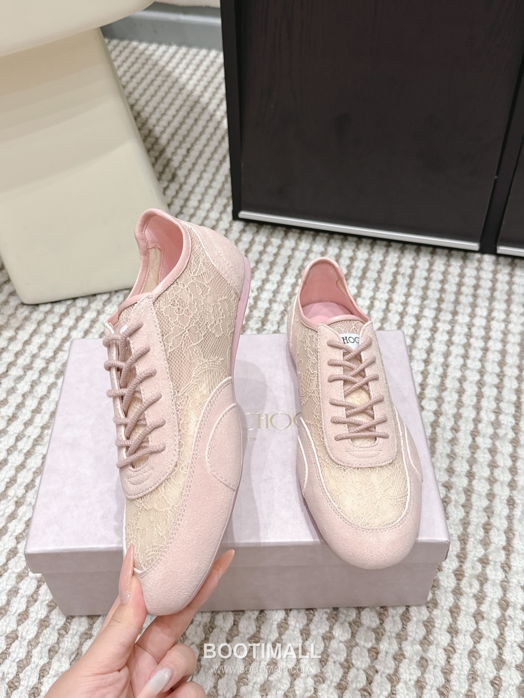 Jimmy Choo Diamond Leather Lace Chunky Sole Sneakers 지미추 다이아몬드 레더 레이스 청키솔 스니커즈 5