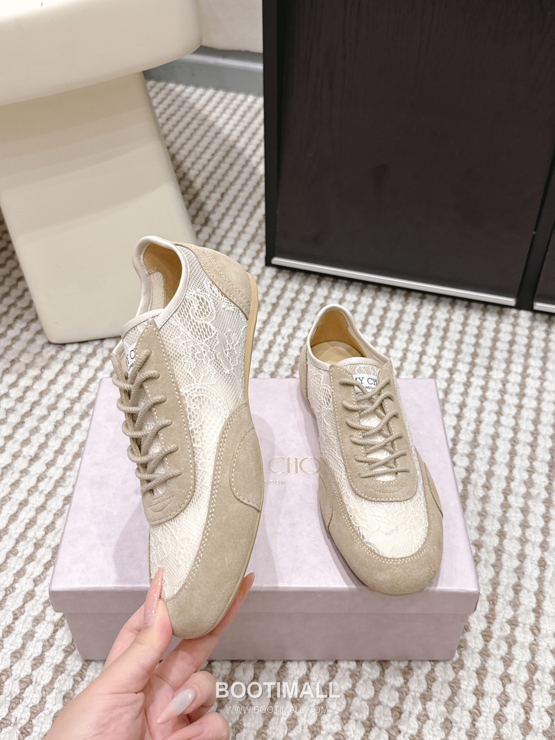 Jimmy Choo Diamond Leather Lace Chunky Sole Sneakers 지미추 다이아몬드 레더 레이스 청키솔 스니커즈 5