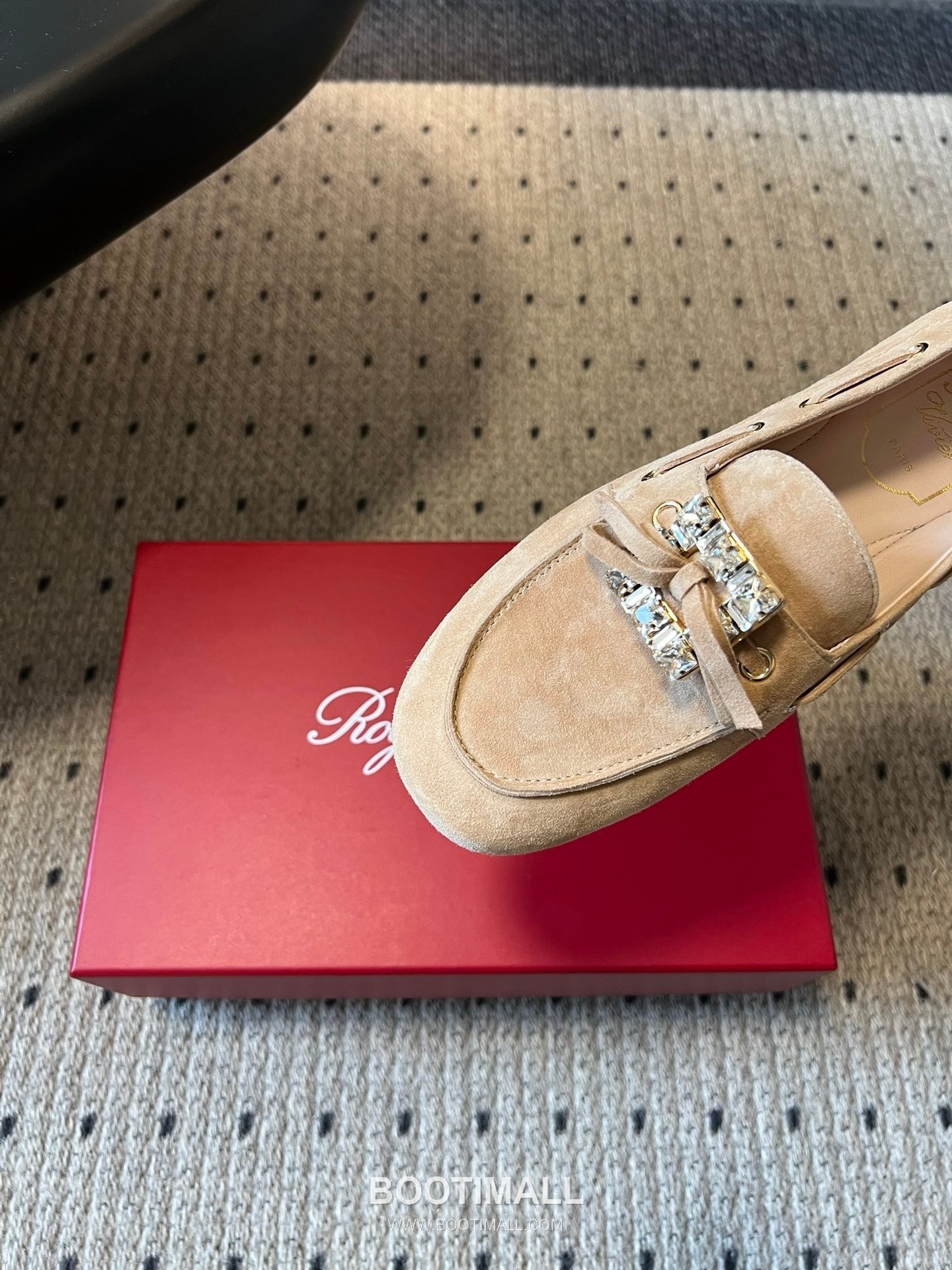 Roger Vivier Belle Vivier Leather Suede Crystal Buckle Loafer Shoes 로저 비비에 벨 비비에 레더 스웨이드 크리스탈 버클 로퍼 슈즈 7