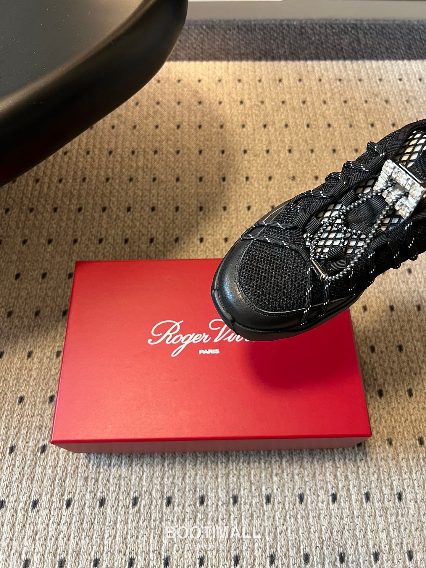 Roger Vivier Viv' Run Leather Mesh Crystal Buckle Chunky Sneakers 로저 비비에 비브 런 레더 메쉬 크리스탈 버클 청키 스니커즈 7