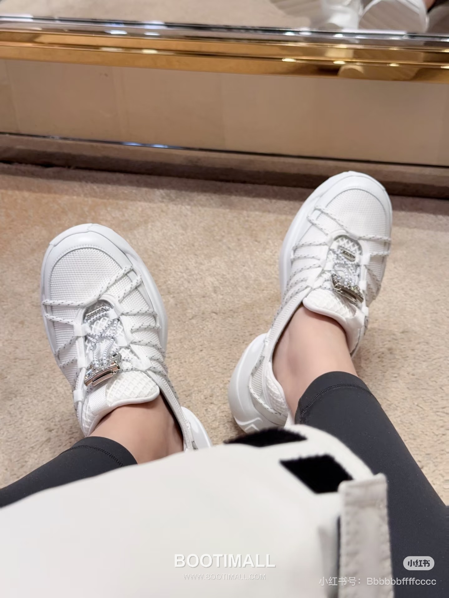 Roger Vivier Viv' Run Leather Mesh Crystal Buckle Chunky Sneakers 로저 비비에 비브 런 레더 메쉬 크리스탈 버클 청키 스니커즈 7