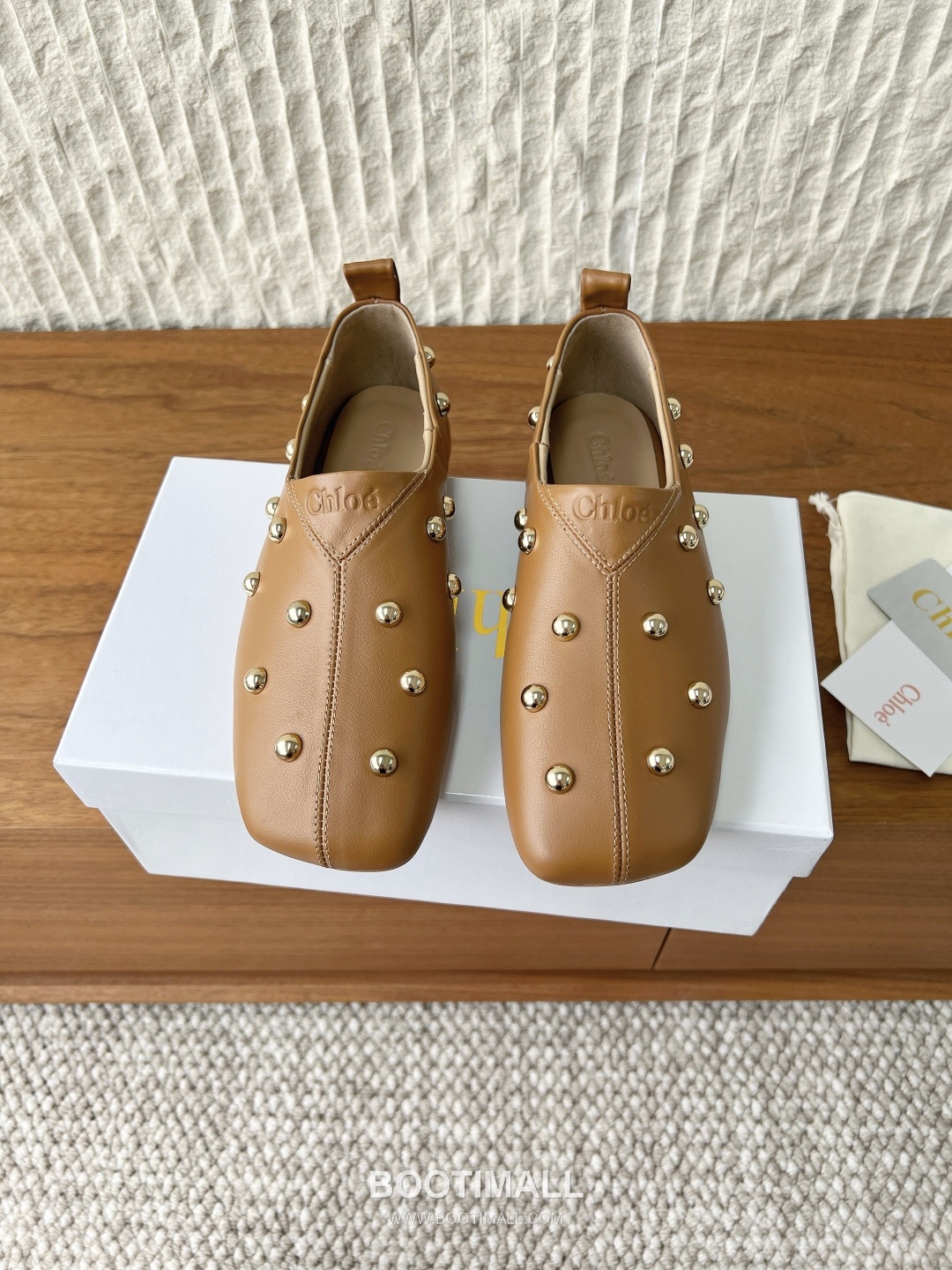 Chloé Leather Studded Ballet Flats 끌로에 레더 스터드 발레 플랫 슈즈 1