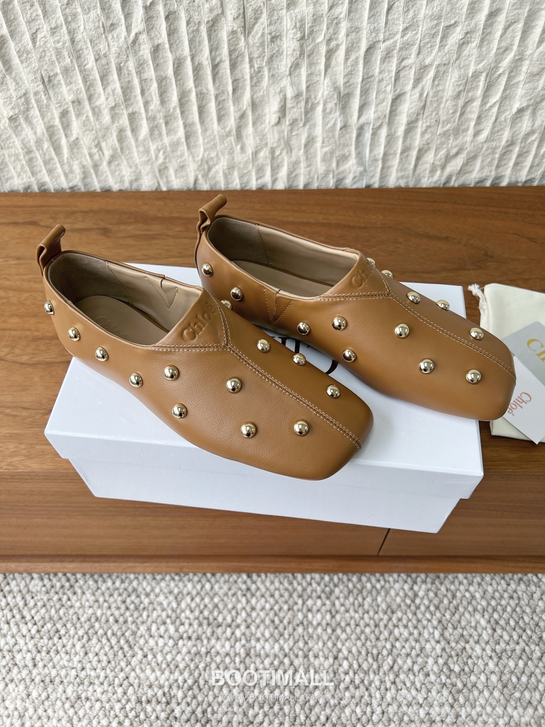 Chloé Leather Studded Ballet Flats 끌로에 레더 스터드 발레 플랫 슈즈 2