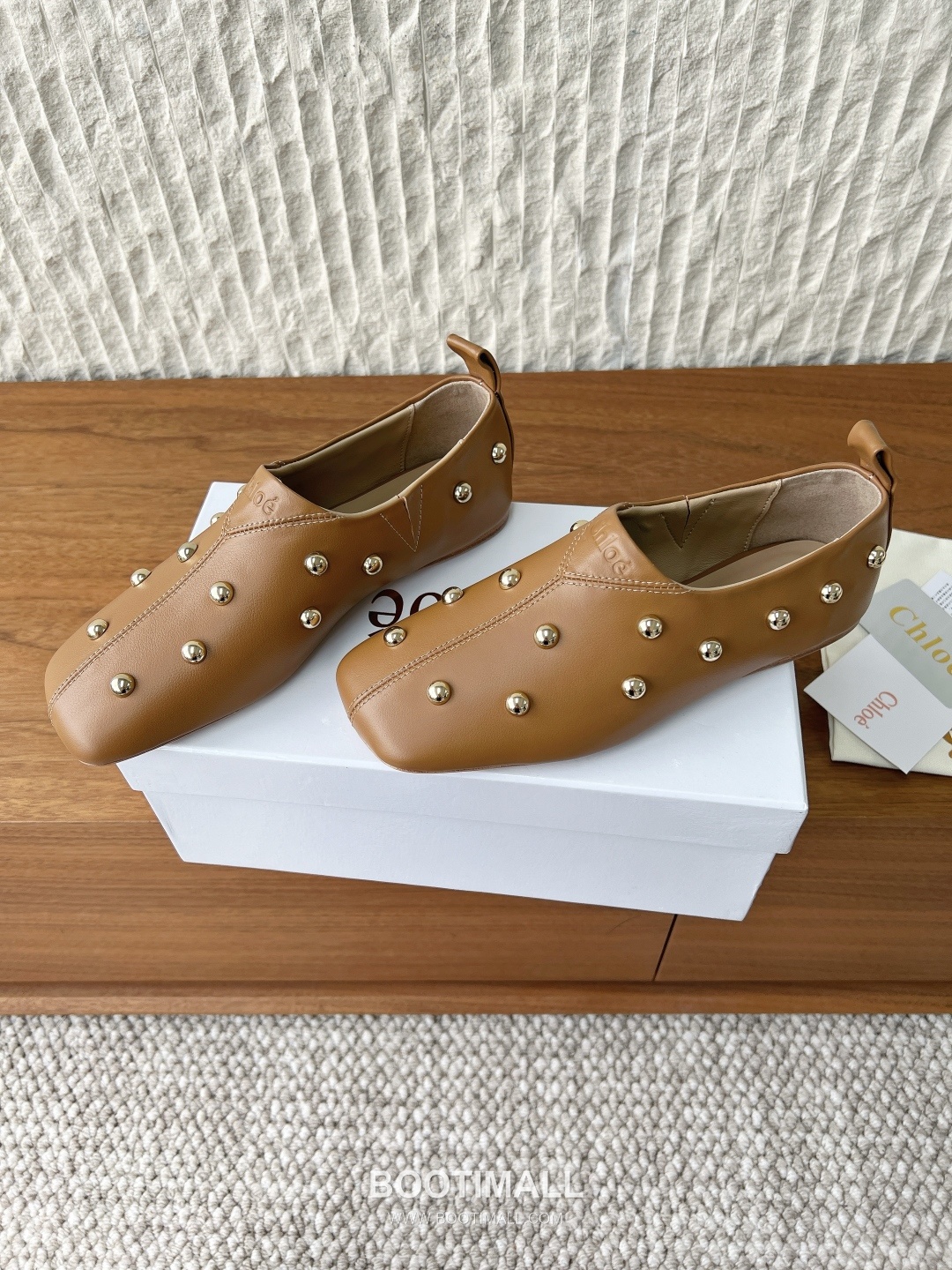 Chloé Leather Studded Ballet Flats 끌로에 레더 스터드 발레 플랫 슈즈 3