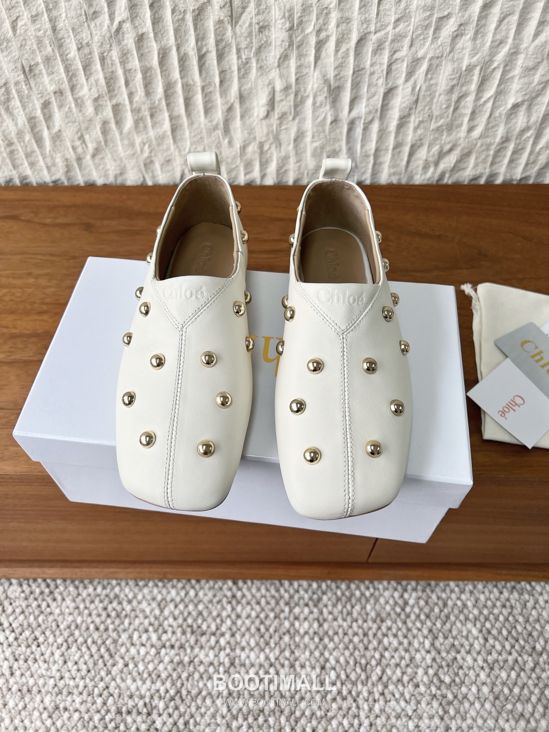 Chloé Leather Studded Ballet Flats 끌로에 레더 스터드 발레 플랫 슈즈 1