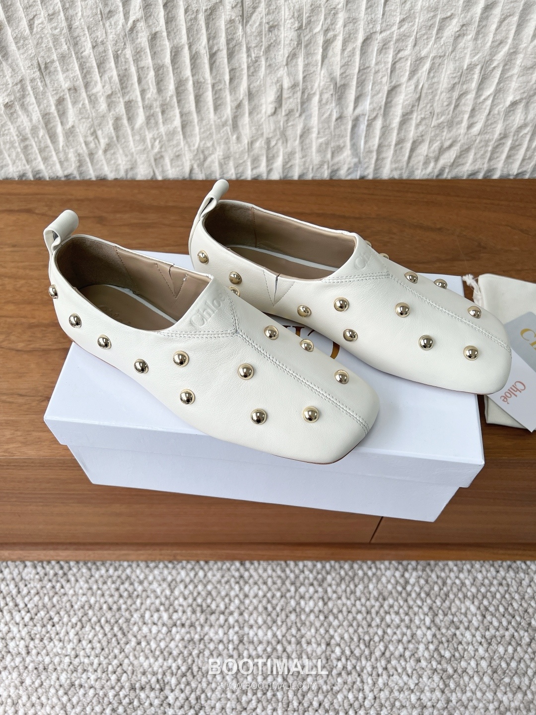 Chloé Leather Studded Ballet Flats 끌로에 레더 스터드 발레 플랫 슈즈 2