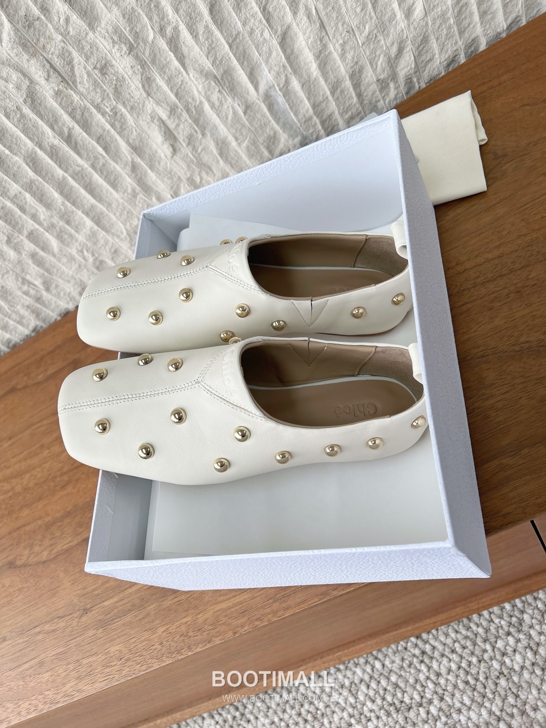 Chloé Leather Studded Ballet Flats 끌로에 레더 스터드 발레 플랫 슈즈 4