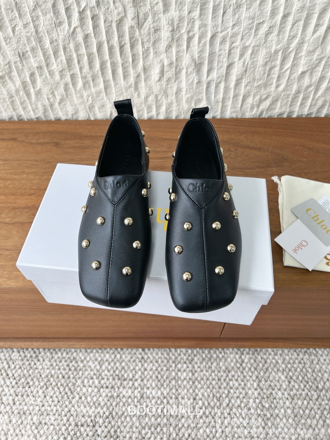 Chloé Leather Studded Ballet Flats 끌로에 레더 스터드 발레 플랫 슈즈 1