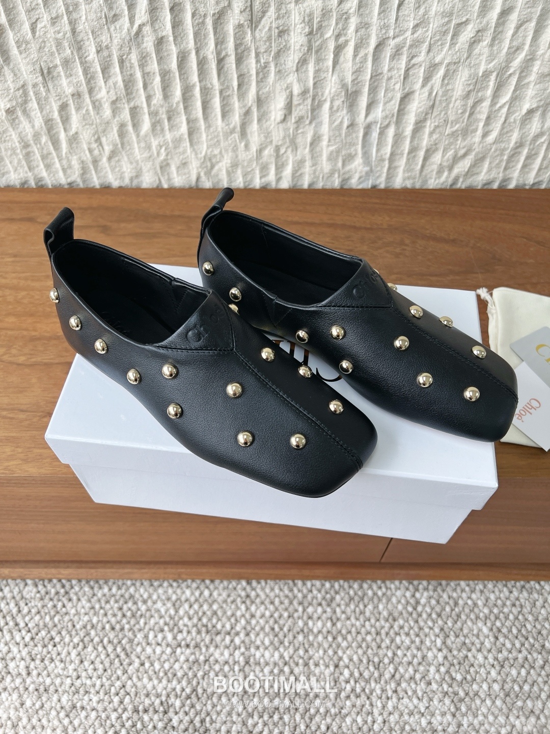 Chloé Leather Studded Ballet Flats 끌로에 레더 스터드 발레 플랫 슈즈 2