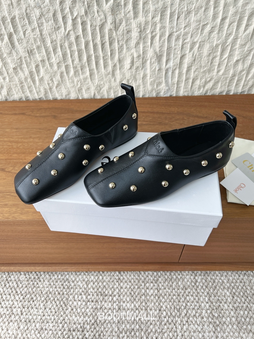 Chloé Leather Studded Ballet Flats 끌로에 레더 스터드 발레 플랫 슈즈 3