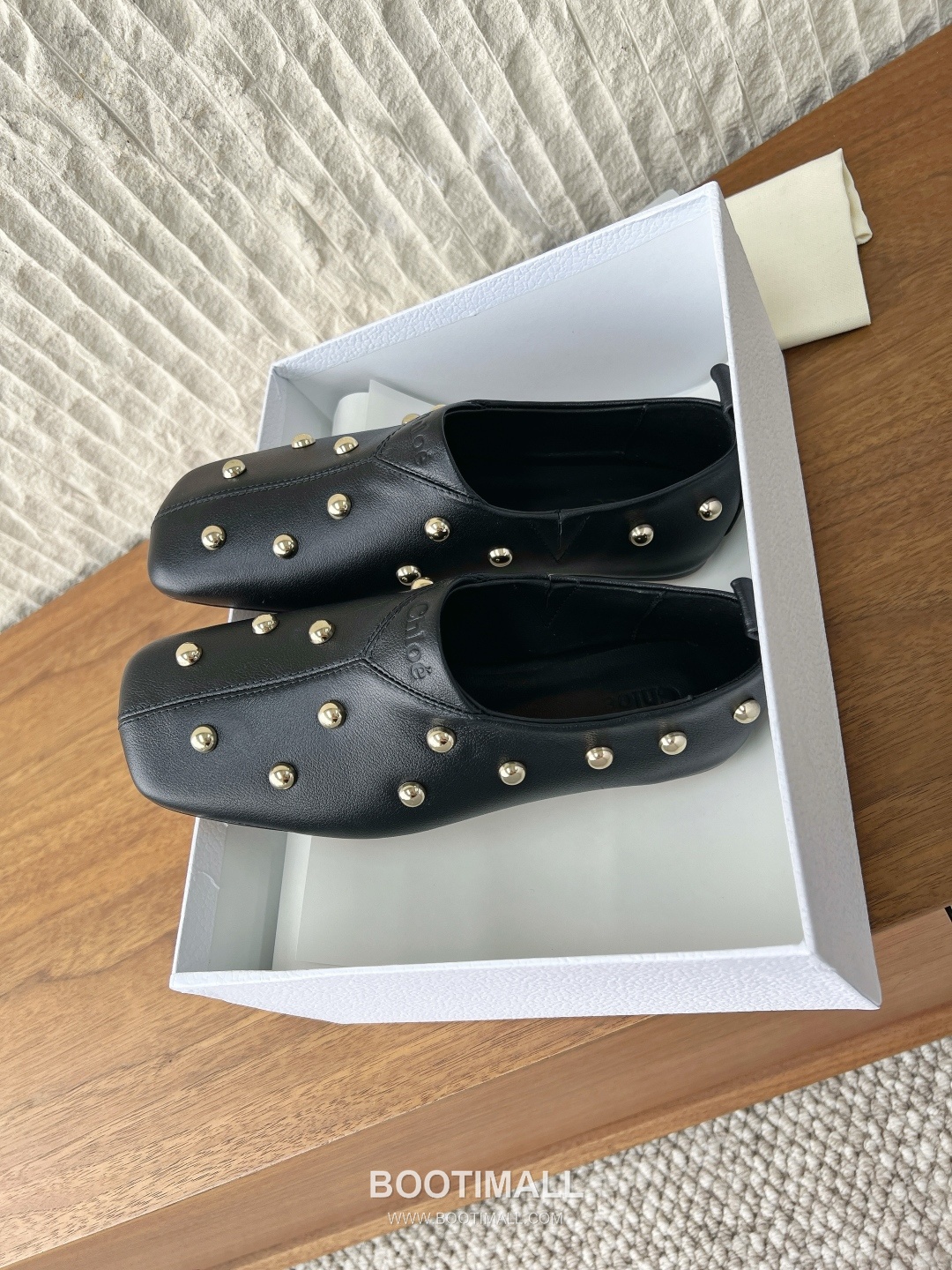 Chloé Leather Studded Ballet Flats 끌로에 레더 스터드 발레 플랫 슈즈 4