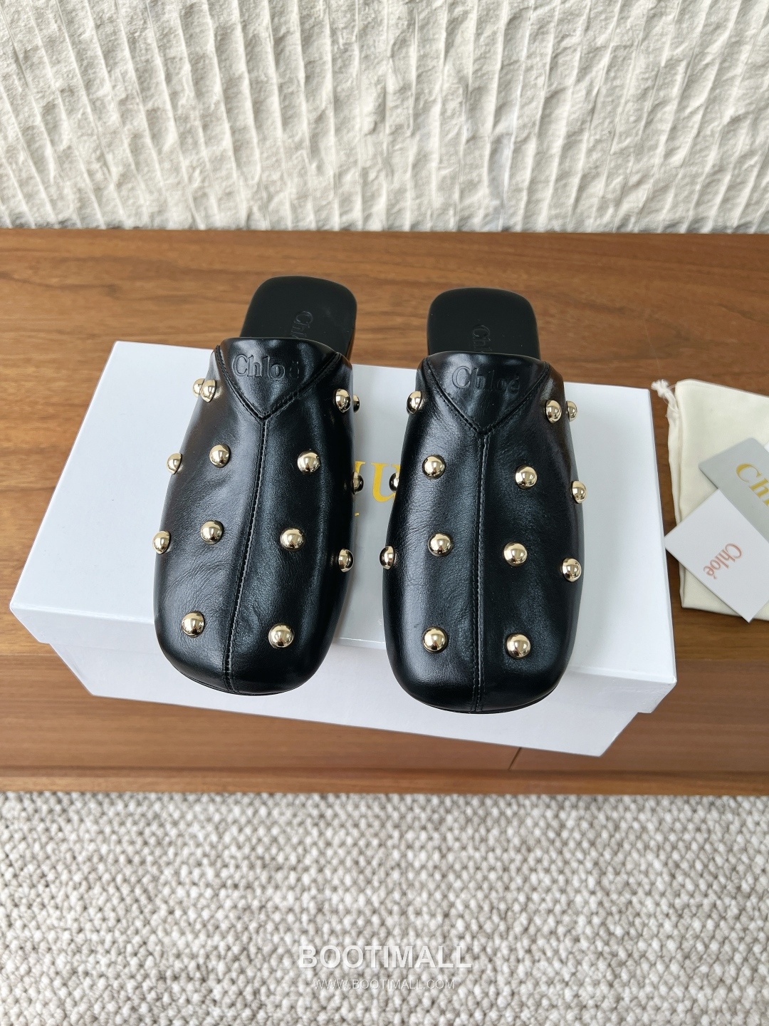 Chloé Leather Studded Ballet Flats 끌로에 레더 스터드 발레 플랫 슈즈 1