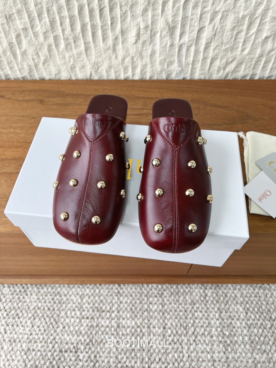 Chloé Leather Studded Ballet Flats 끌로에 레더 스터드 발레 플랫 슈즈 1