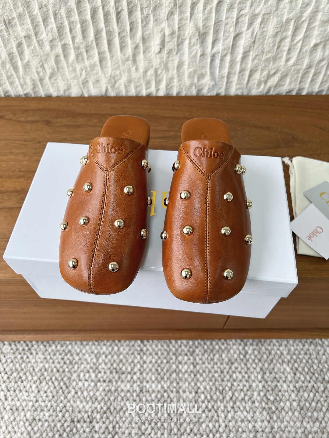 Chloé Leather Studded Ballet Flats 끌로에 레더 스터드 발레 플랫 슈즈 1