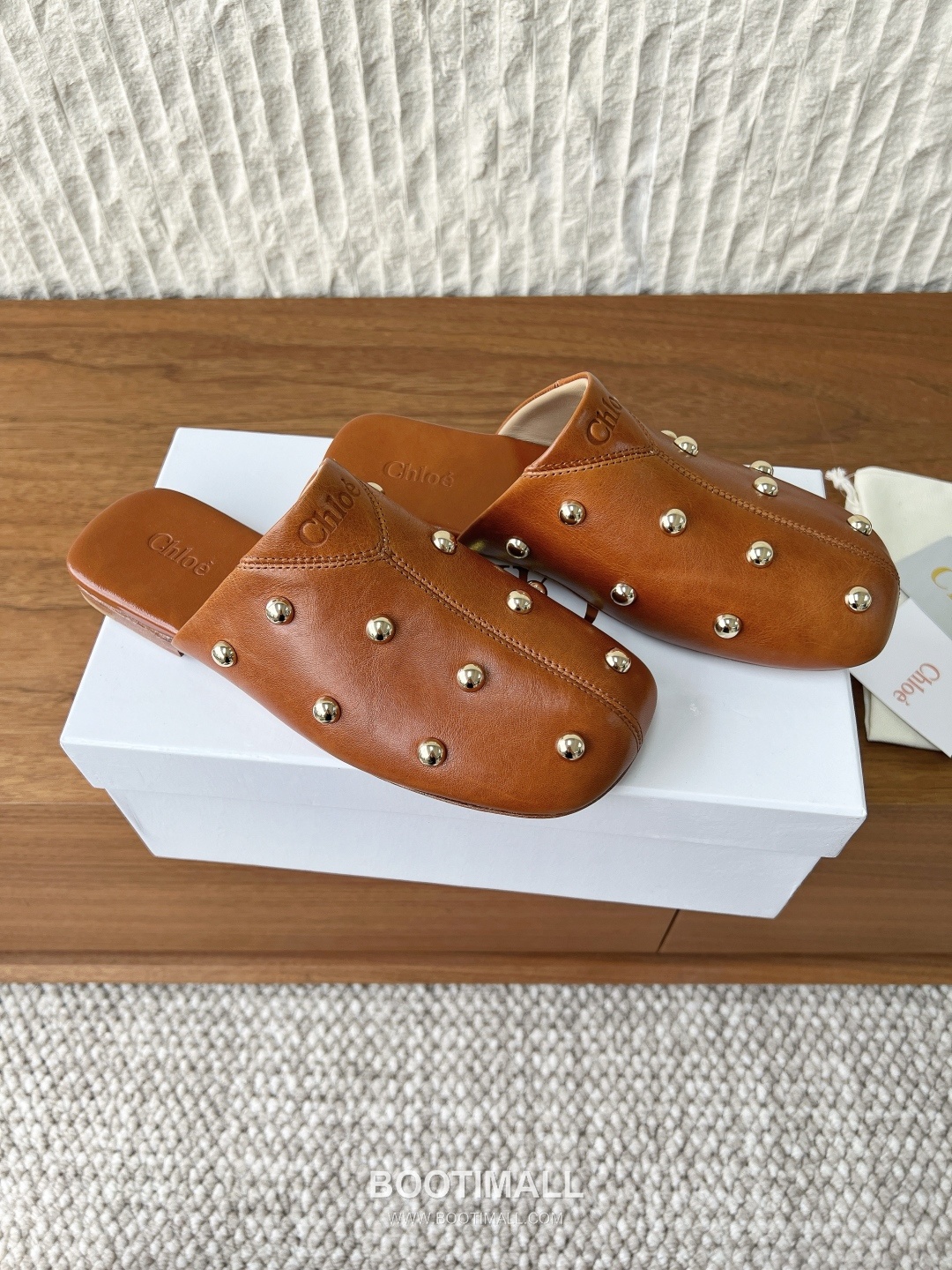 Chloé Leather Studded Ballet Flats 끌로에 레더 스터드 발레 플랫 슈즈 2