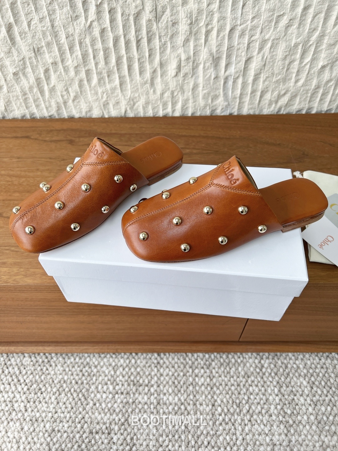 Chloé Leather Studded Ballet Flats 끌로에 레더 스터드 발레 플랫 슈즈 3