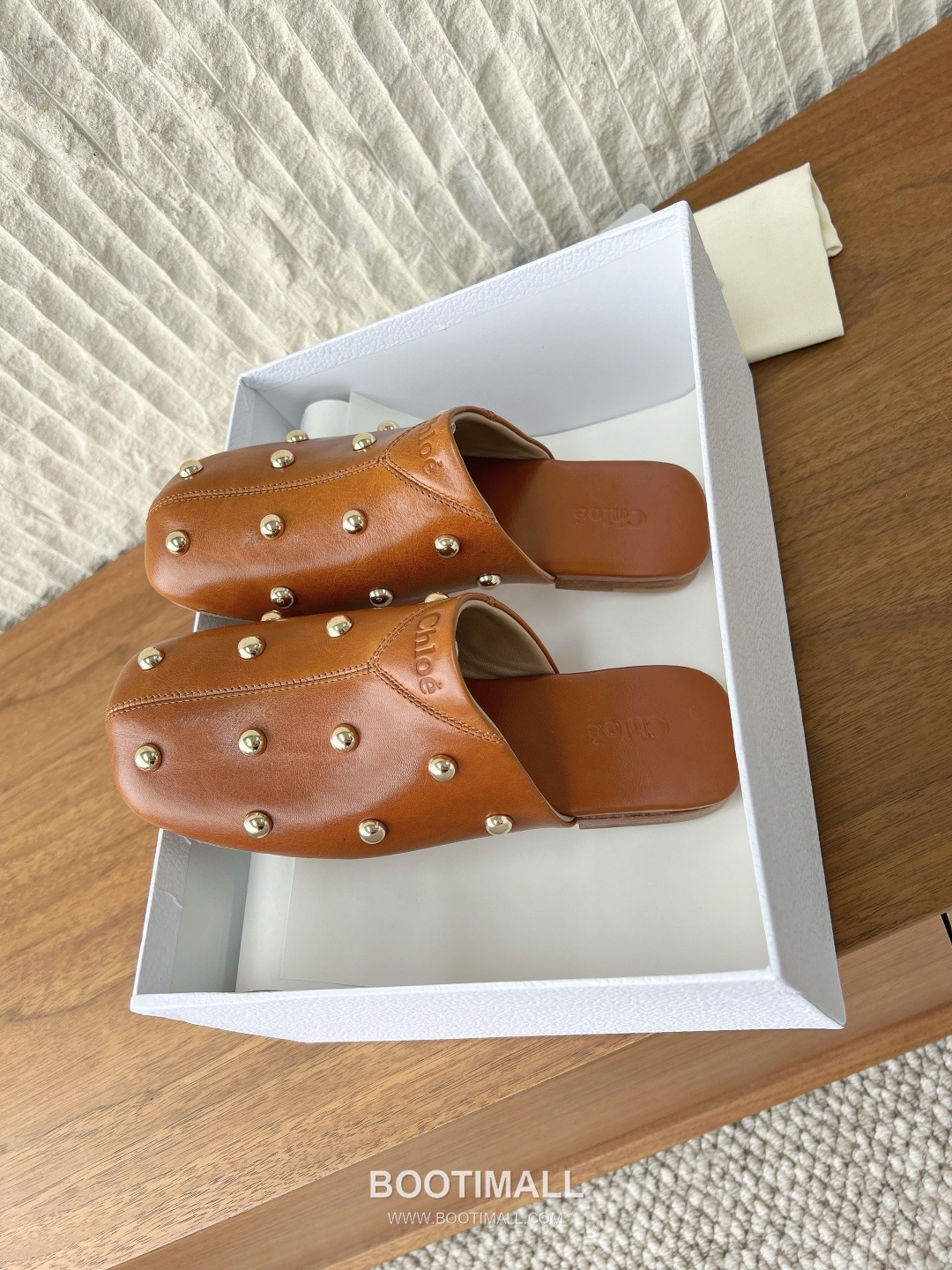 Chloé Leather Studded Ballet Flats 끌로에 레더 스터드 발레 플랫 슈즈 4