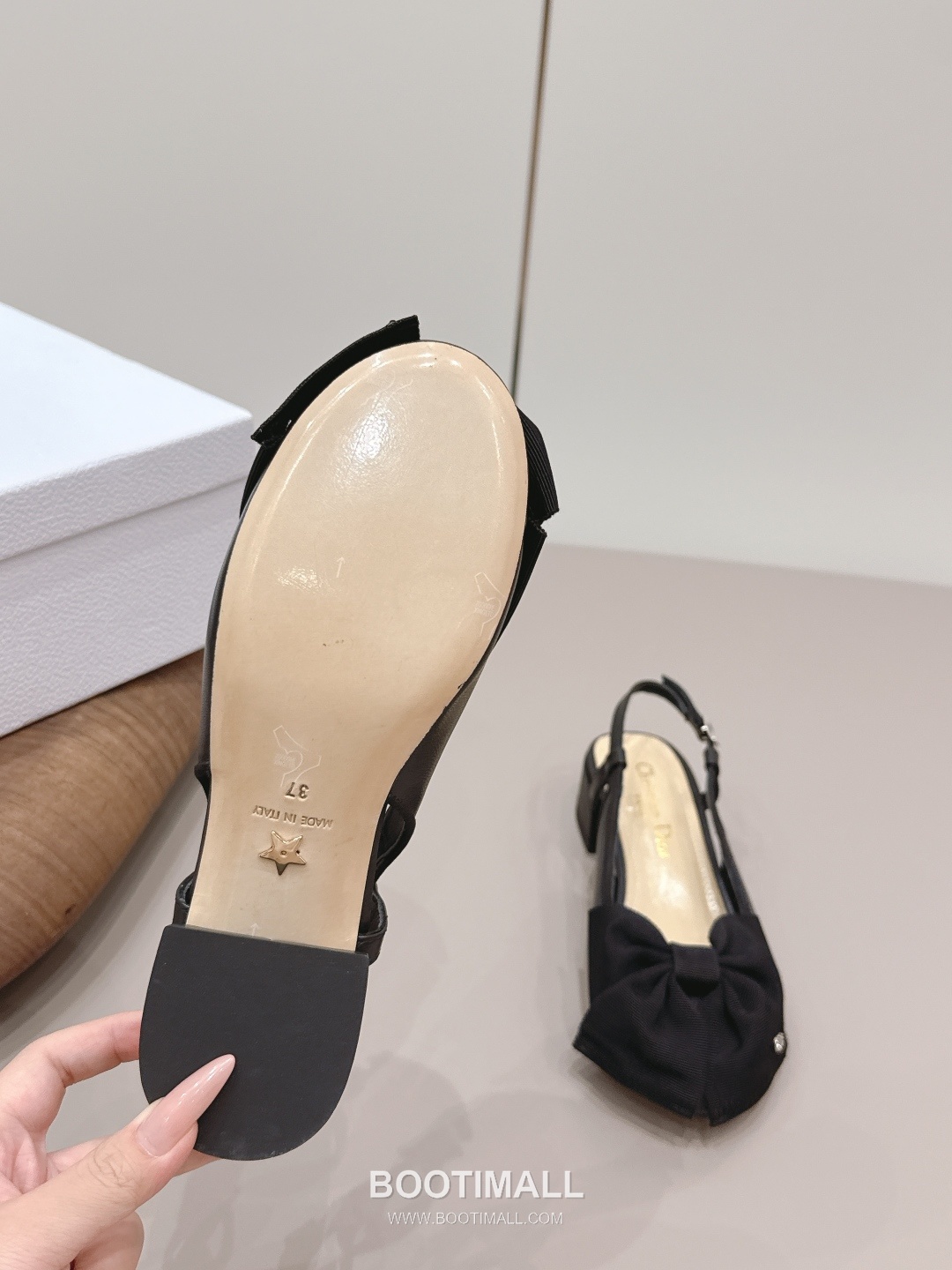 Dior Leather Bow Slingback Mid Heel Pumps 디올 레더 보우 슬링백 미드힐 펌프스 9