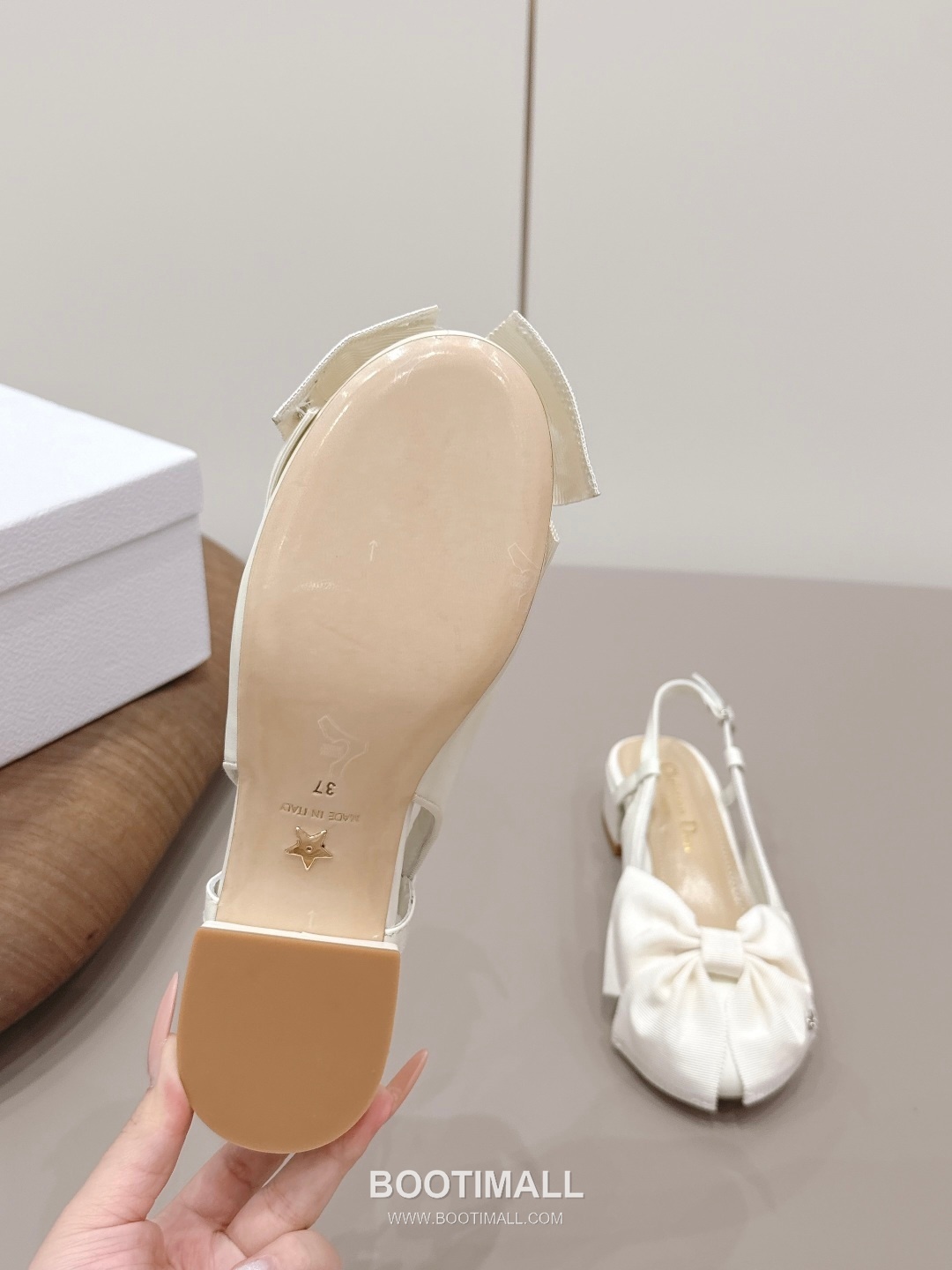 Dior Leather Bow Slingback Mid Heel Pumps 디올 레더 보우 슬링백 미드힐 펌프스 9