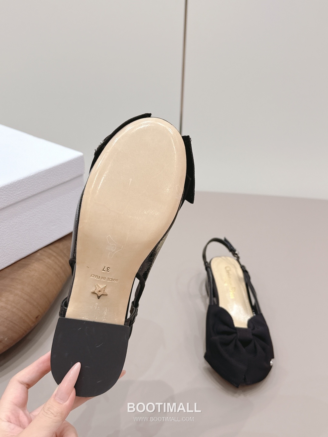 Dior Leather Bow Slingback Mid Heel Pumps 디올 레더 보우 슬링백 미드힐 펌프스 9